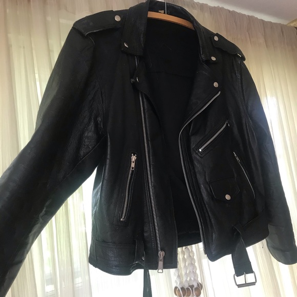Oversized Leather Moto Jacket - Picture 3 of 6